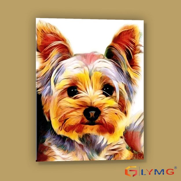 Dimanta mozaīka 5d 30x40cm (35x45cm) kucēns, krāsots