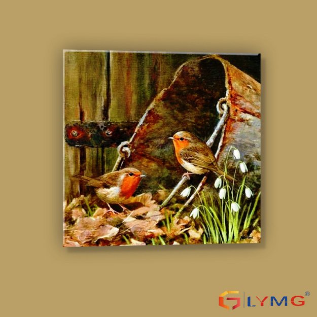 5D diamond painting set 30x30cm (35x35cm) two sparrows