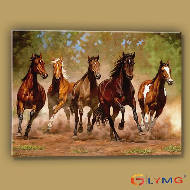 Diamond Painting 5D 45x30cm (50x35cm) Running Horses