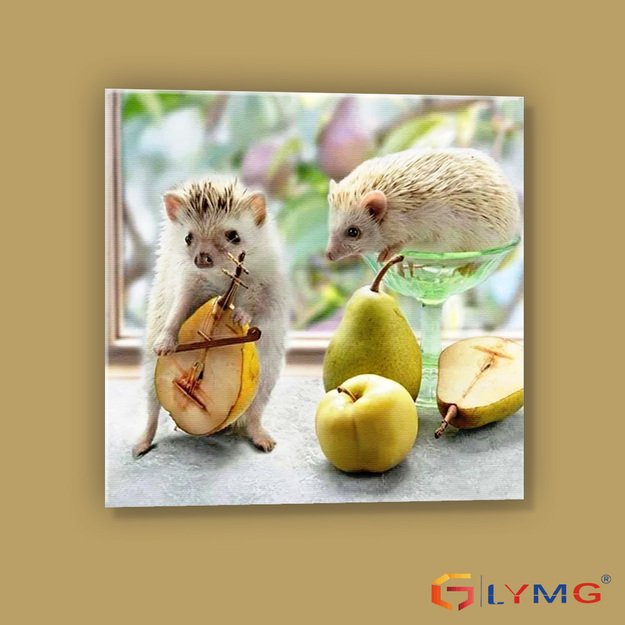 5D diamond painting set 30x30cm hedgehogs, pears