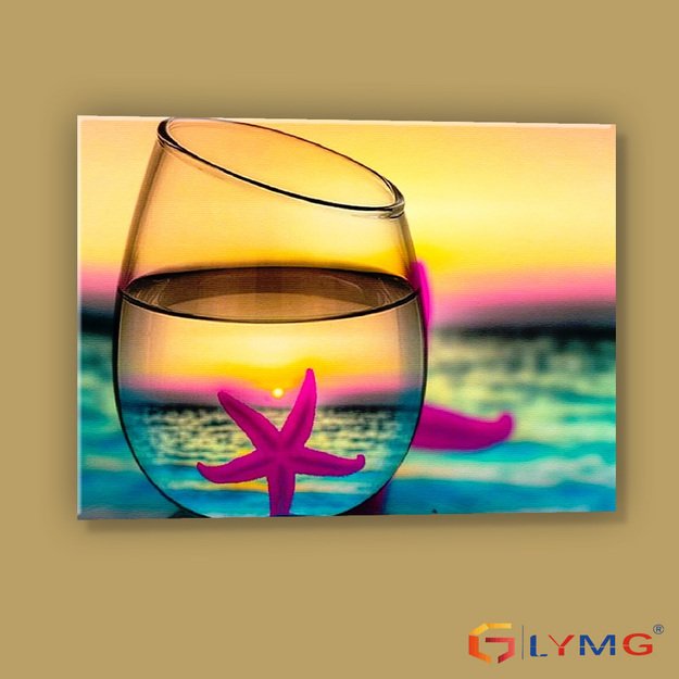 5D diamond painting set 30x30cm (35x35cm) vase, coast