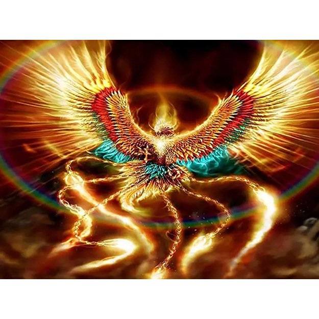 Diamond Painting 5D 30x40cm (35x45cm) Fire Phoenix