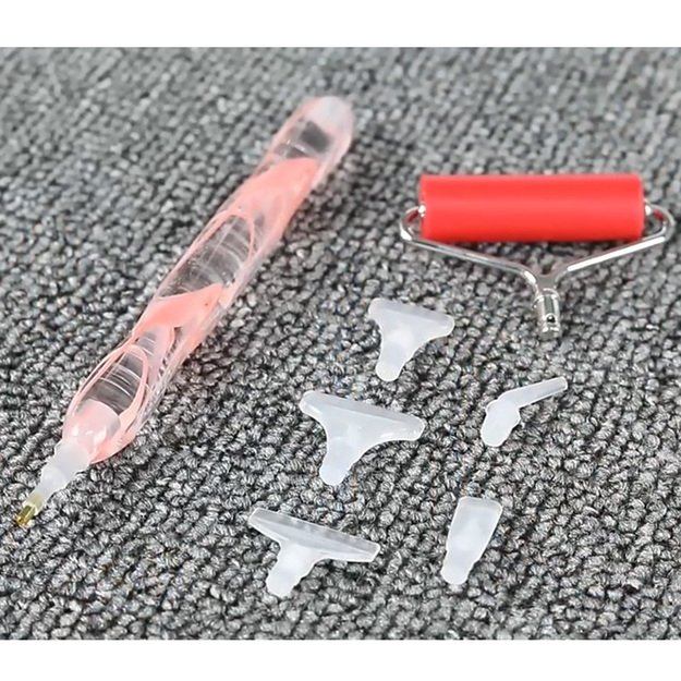Diamond Painting Pen (Applicator) with Roller, Replaceable Tips
