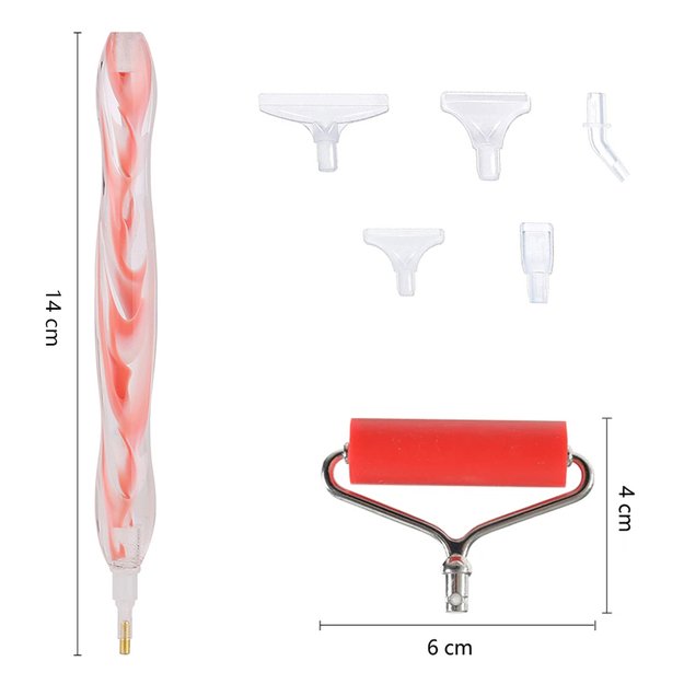 Diamond Painting Pen (Applicator) with Roller, Replaceable Tips