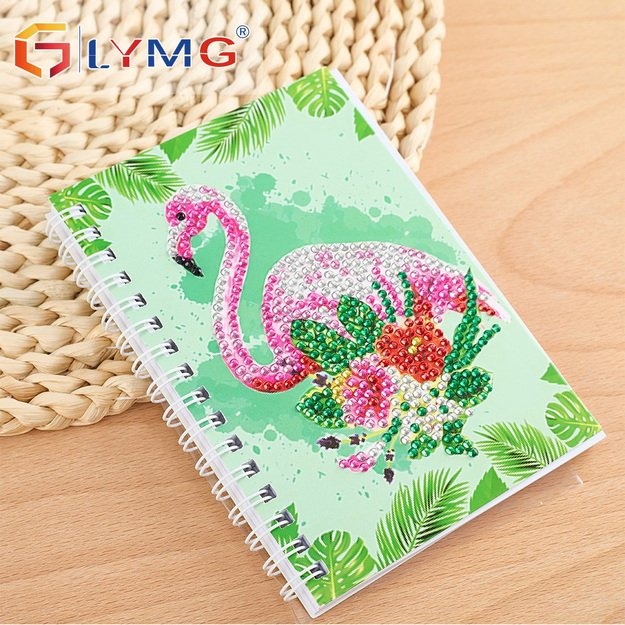 Diamond Painting Notebook “Flamingo”, 10x14.5 cm, DIY Kit