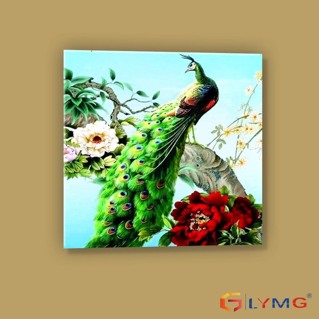 Diamond Painting 5D 30x30cm (35x35cm) Peacock on Branch