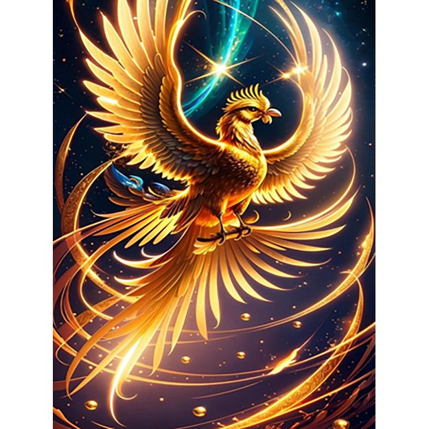 Diamond Painting 5D 30x40cm (35x45cm) Golden Phoenix