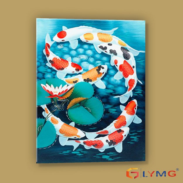 Diamond Painting 5D 30x40cm (35x45cm) Koi Fish Circle