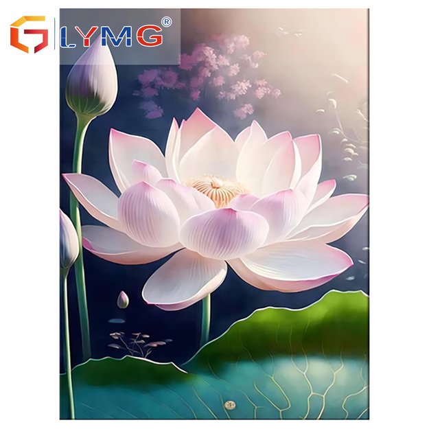 Diamond Painting 5D 30x40cm (35x45cm) Lotus Flower in Water