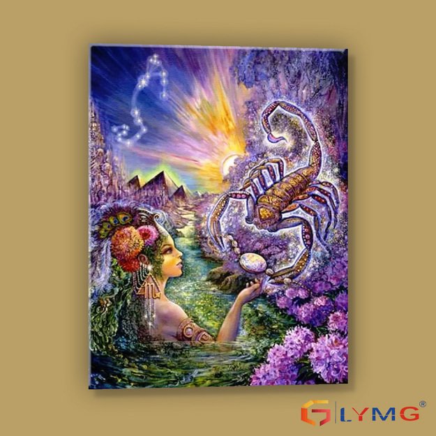 5D diamond painting set 30x40cm (35x45cm) scorpion, magic