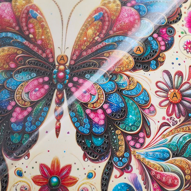 Diamond Painting Greeting Card Kit (6 pcs) “Butterfly”, with Envelopes, DIY Kit