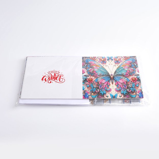 Diamond Painting Greeting Card Kit (6 pcs) “Butterfly”, with Envelopes, DIY Kit