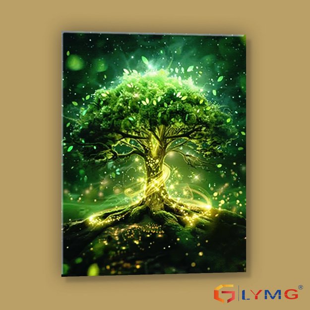 Diamond Painting 5D 30x40cm (35x45cm) Green Tree