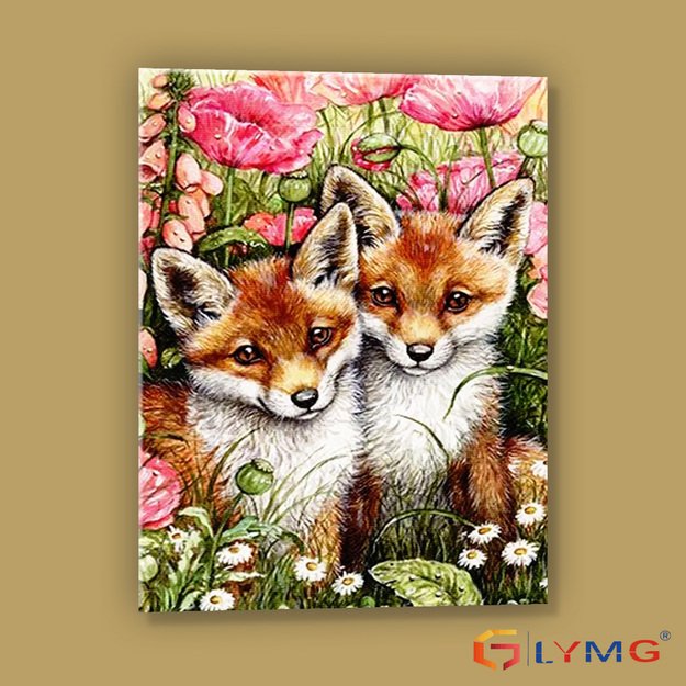 5D diamond painting set 30x40cm (35x45cm) two sheets
