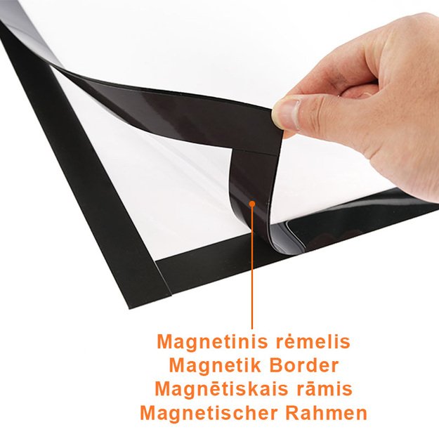 Magnetic Frame for Diamond Painting and Pictures 30x40 cm, Black, Self-Adhesive