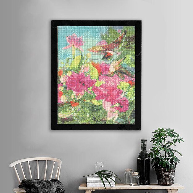 Magnetic Frame for Diamond Painting and Pictures 30x40 cm, Black, Self-Adhesive
