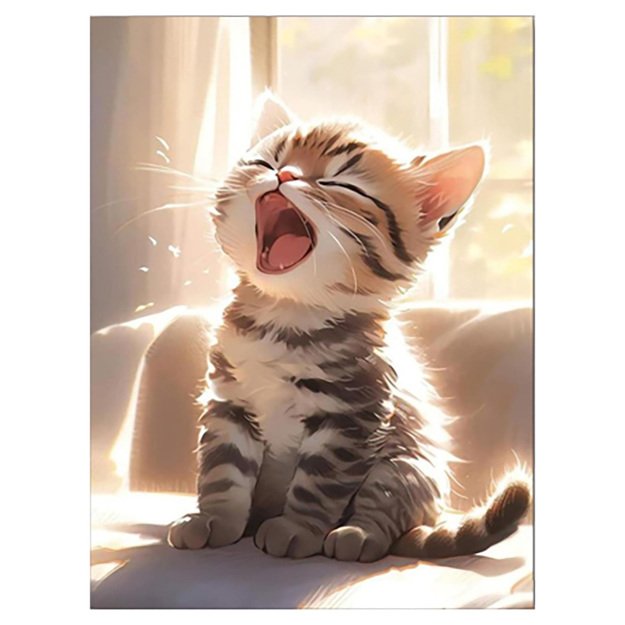 Diamond Painting 5D 30x40cm (35x45cm) Cute Kitten