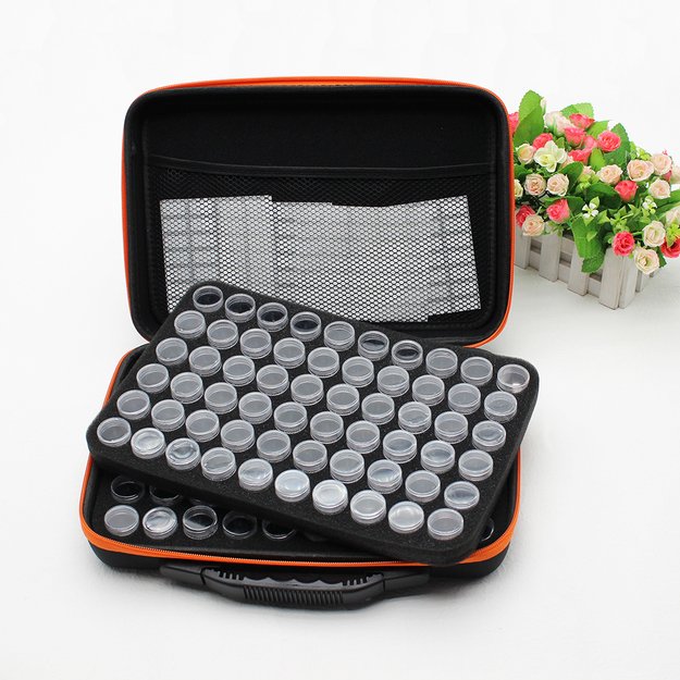 Diamond Painting Drill Storage Case with 120 Bottles