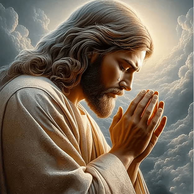 Diamond Painting 5D 30x30cm (35x35cm) Jesus Praying with a Tear
