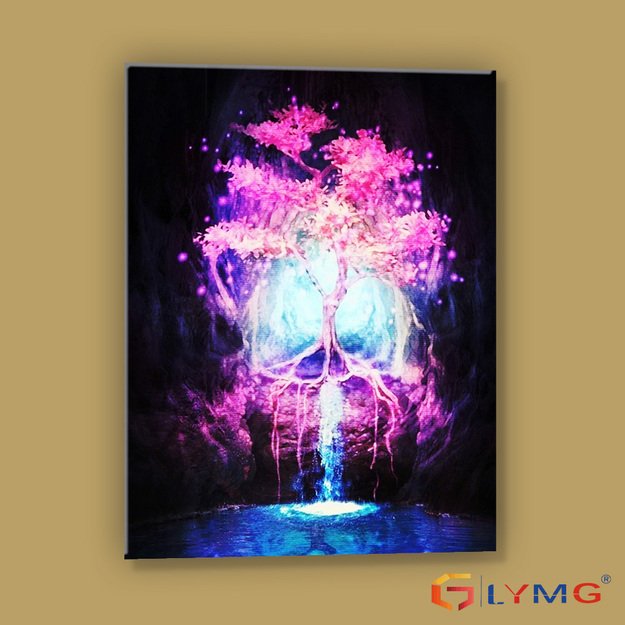 Diamond Painting 5D 30x40cm (35x45cm) Tree and water Spring Composition