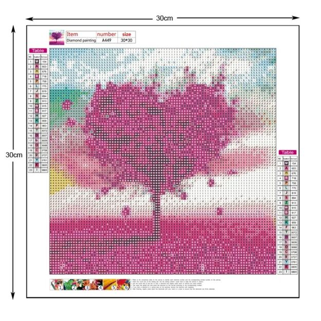 Pilno dėliojimo mozaikinė dėlionė 30x30cm (35x35cm) purpurinis medis